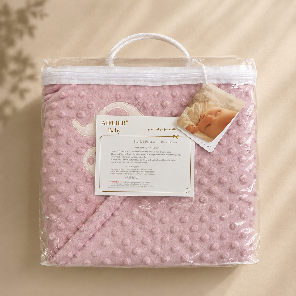 Elephant Embrace Prestige Hooded Blanket – Tea Rose