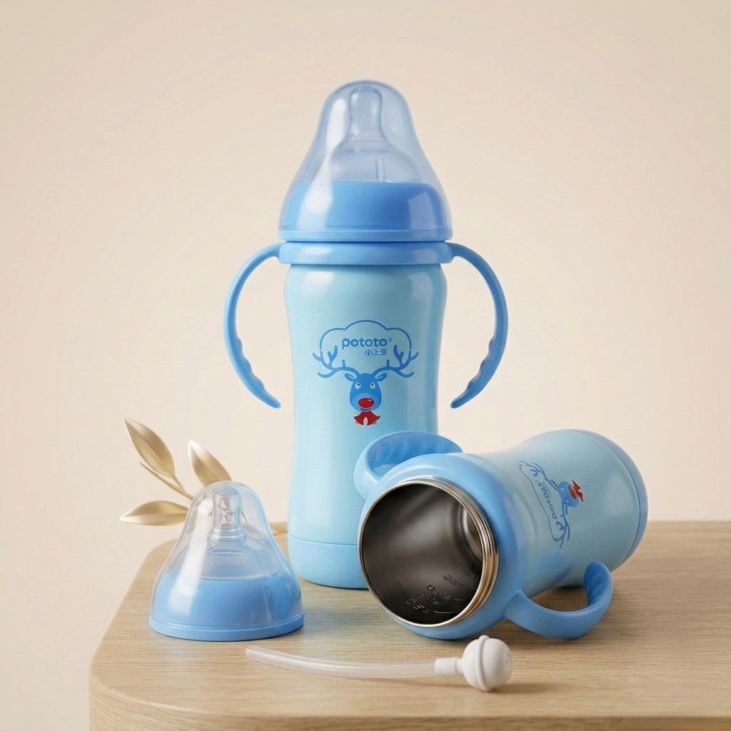 Potato Stainless Steel Thermos Feeding Bottle - 6oz / 180 ml