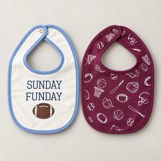 Little Champ Bibs & Comfy Character Socks – 4 Piece Set