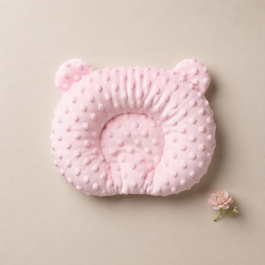 Dotted Comfort Baby Pillow – Blossom Pink