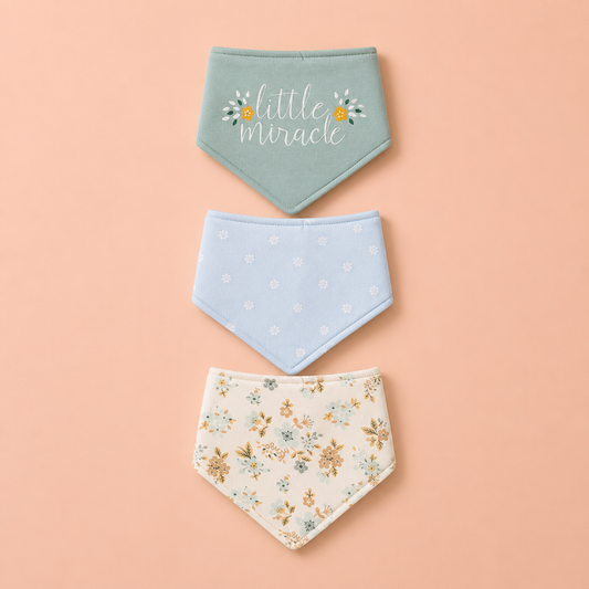 Little Miracle Bibs, Headband & Socks - 5 Piece Set