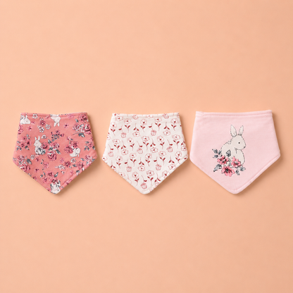 Floral Bunny Bib, Headband & Socks - 5 Piece Set