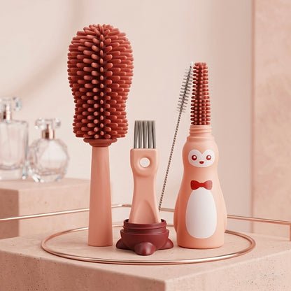 4-in-1 Silicone Feeding Bottle Brush Set