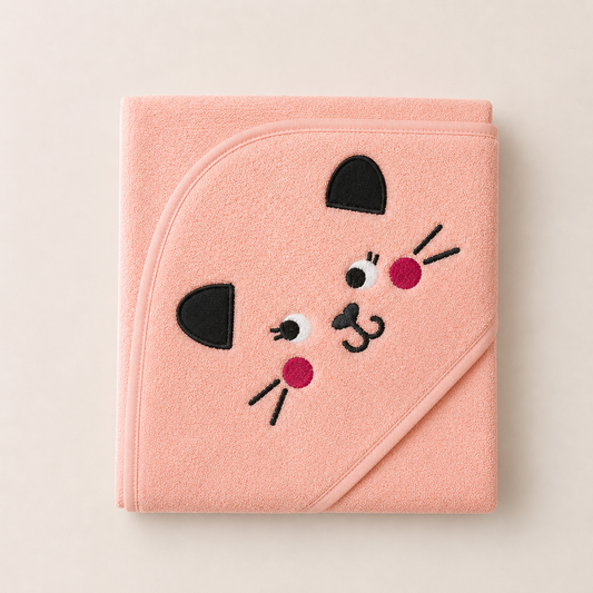 Little Kitty Soft Hooded Bath Towel