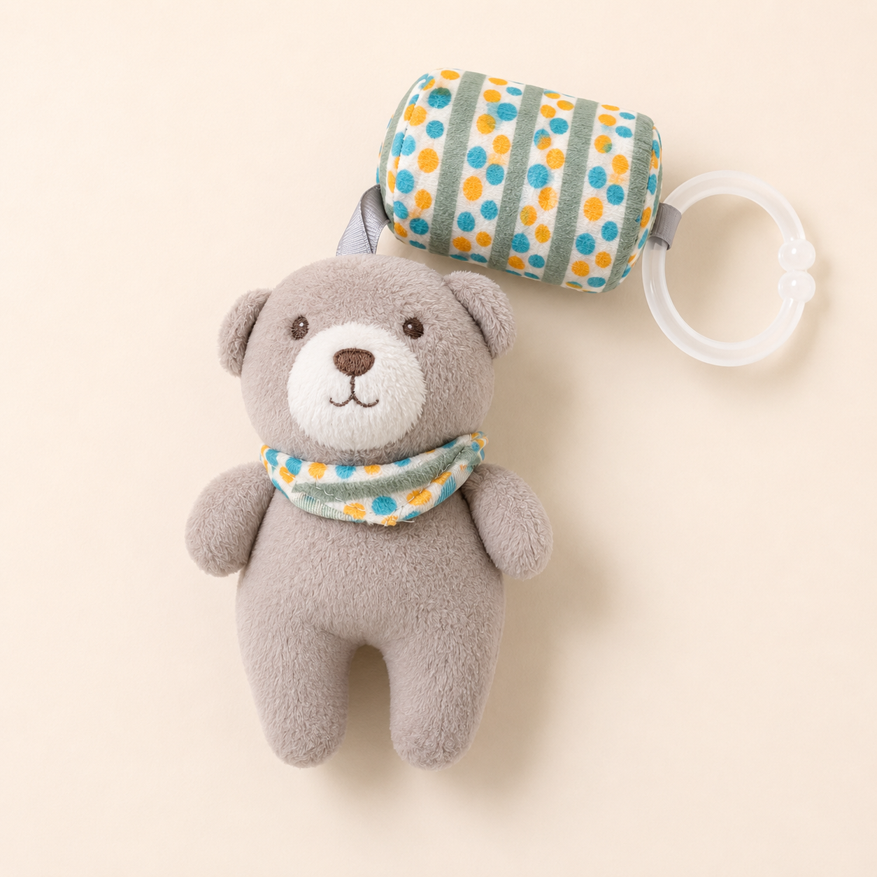 Snuggle Bear Plush Rattle Toy