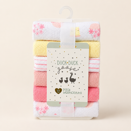 Blossom Glow Baby Washcloths – Pack of 12
