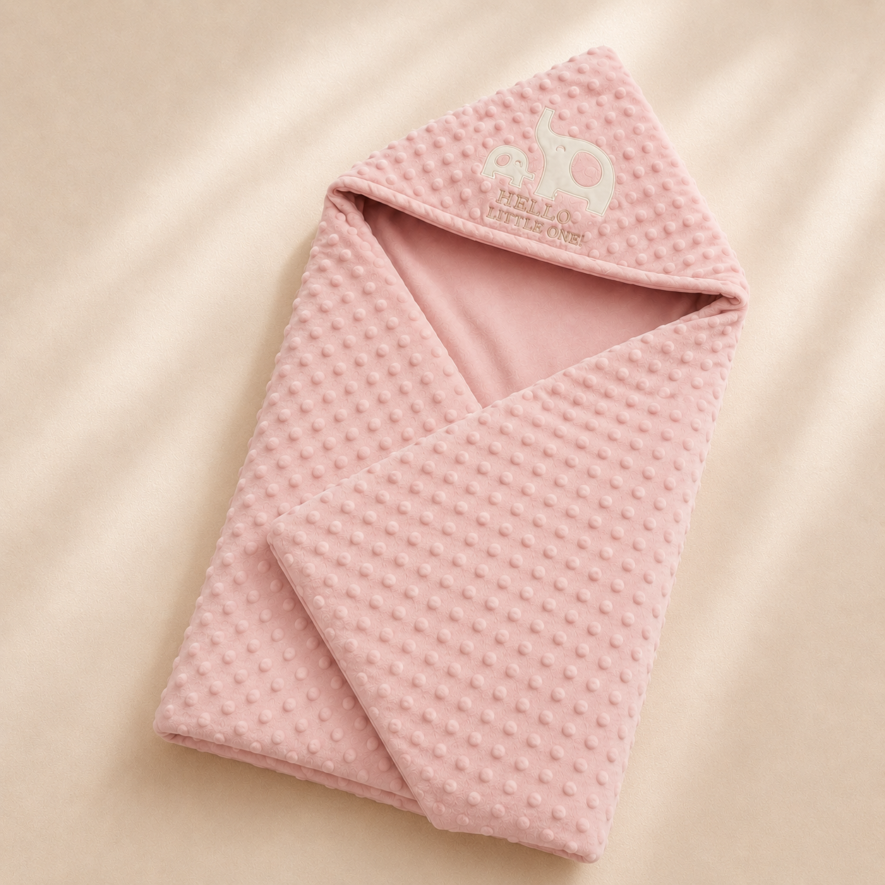 Elephant Embrace Prestige Hooded Blanket – Tea Rose