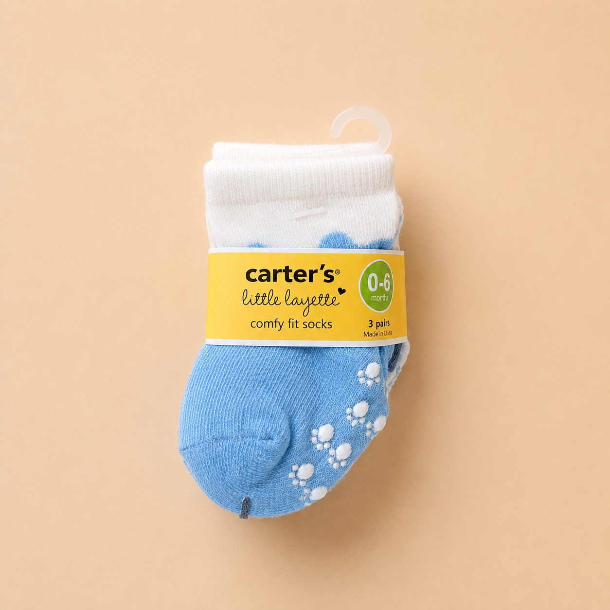 Carter’s Baby Socks – Pack of 3 | 0–6 Months