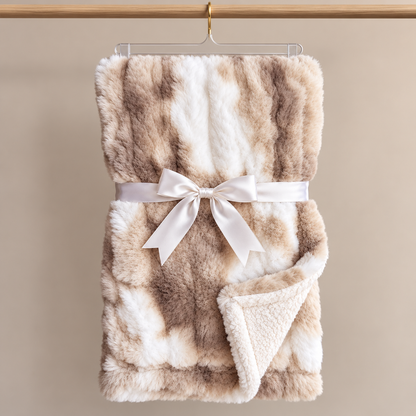 Alpine Lynx Feather-Soft Faux Fur Blanket