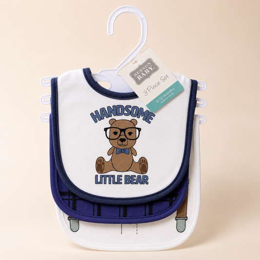 Handsome Bear Bibs – Pack of 3