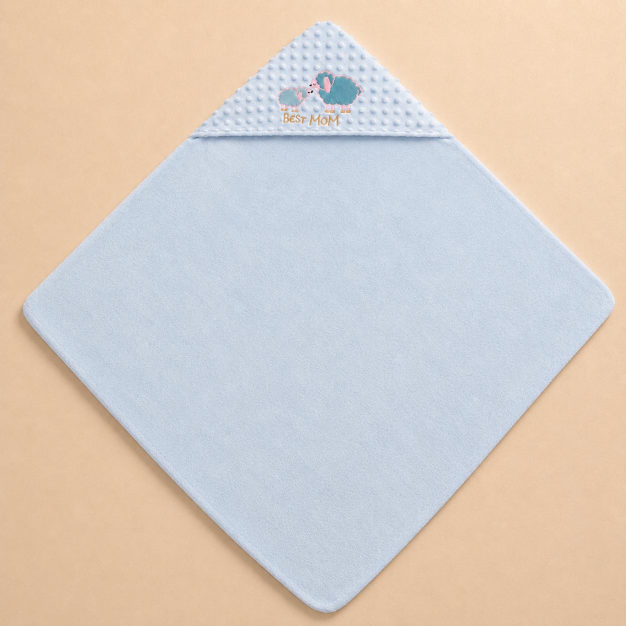 Lamb Embrace Prestige Hooded Blanket – Blue Mist
