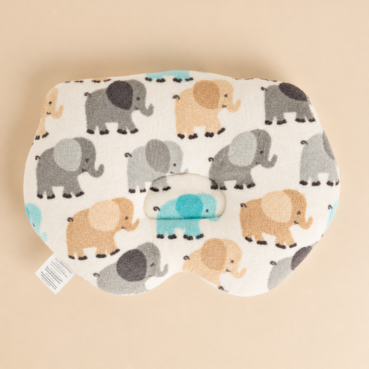 Elephant Meadow Quilted Baby Pillow