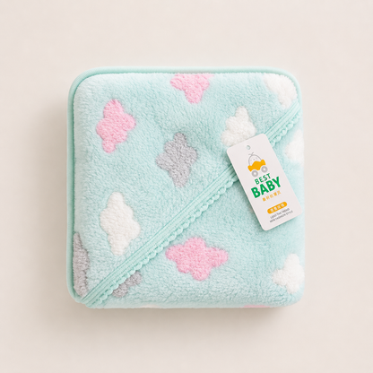 Cloud Soft Hooded Baby Blanket Wrap – Mint Mist