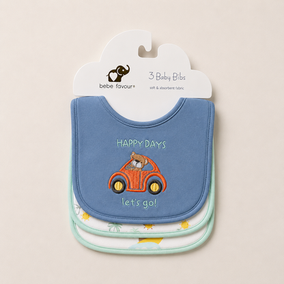 Happy Days Ultra Soft Baby Bibs – Pack of 3
