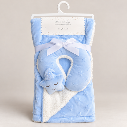 Starlit Dreams Embossed Blanket & Pillow
