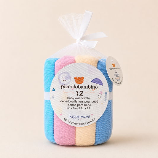 Soft Baby Washcloths – Pack of 12
