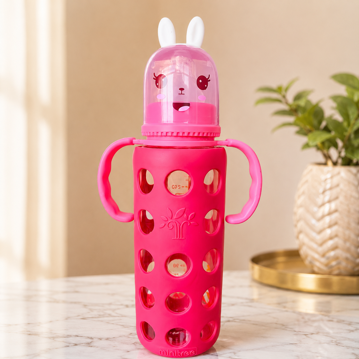 Minitree Glass Baby Feeding Bottle - 8oz / 240ml