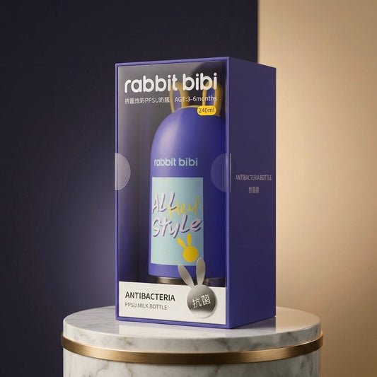Rabbit Bibi Premium Antibacterial PPSU Feeding Bottle – 240ml