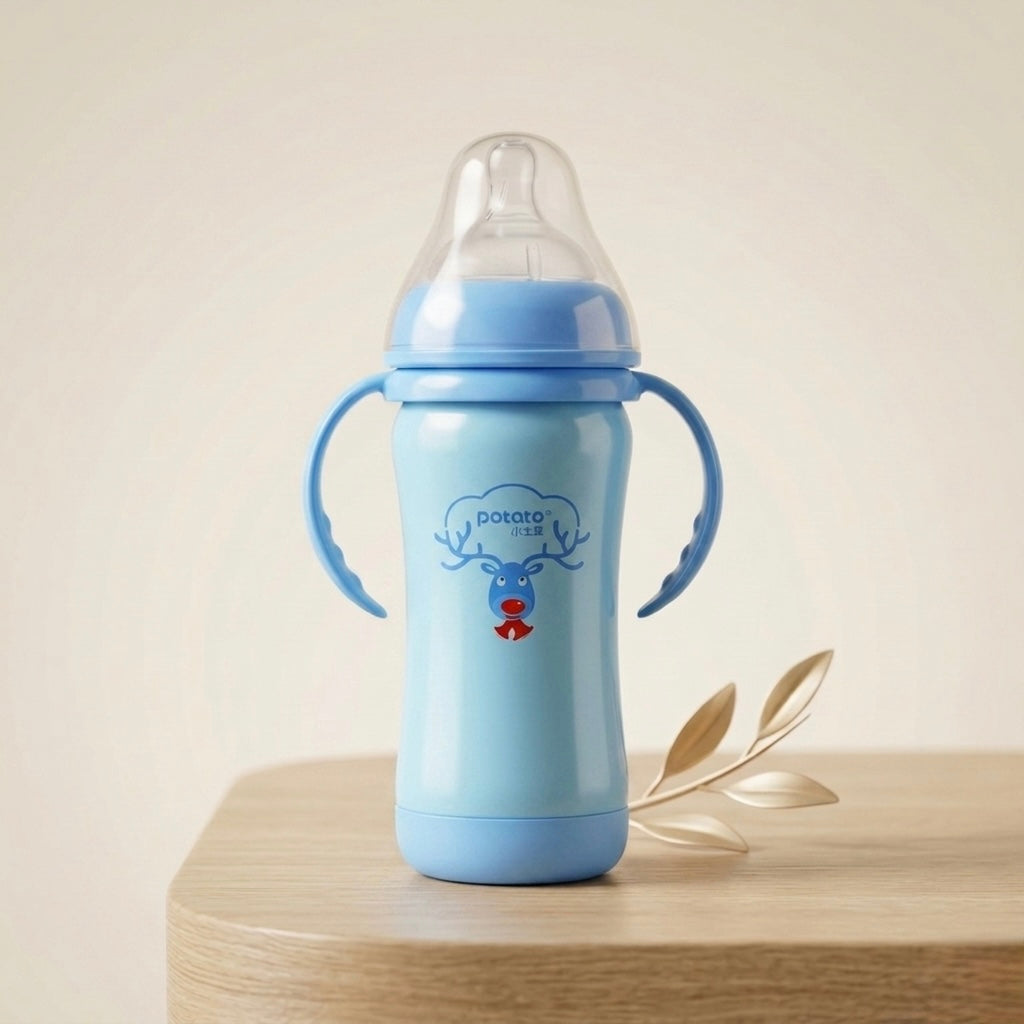 Potato Stainless Steel Thermos Feeding Bottle - 6oz / 180 ml