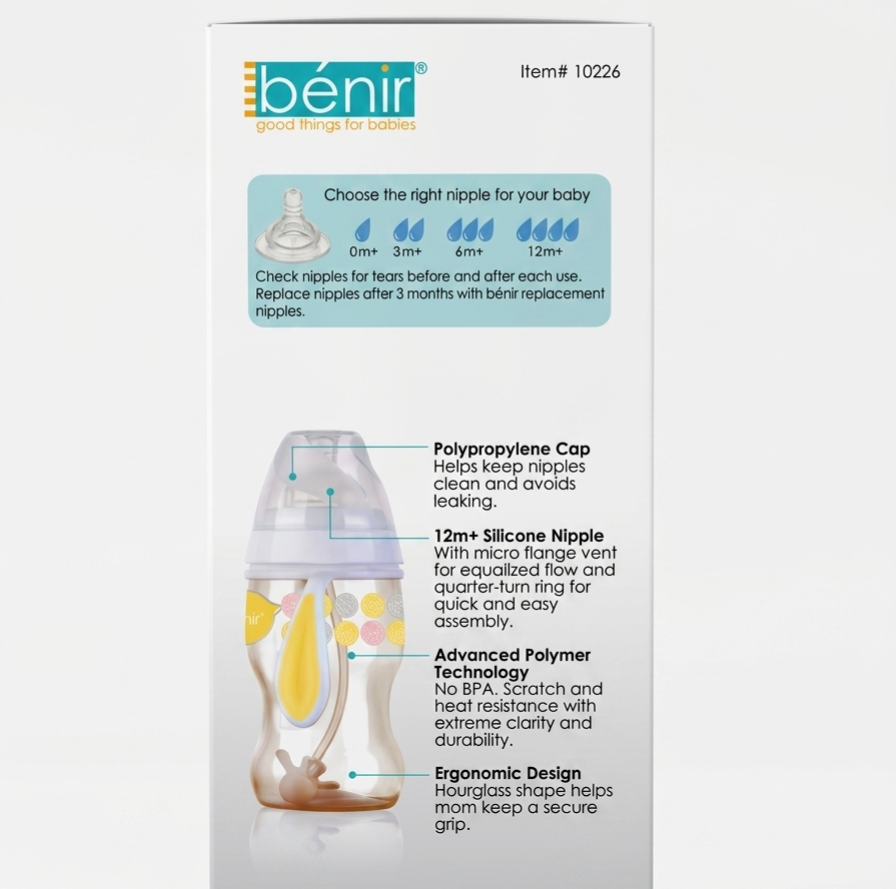 Benir PPSU Anti-Colic Baby Feeding Bottle - 12oz / 360ml