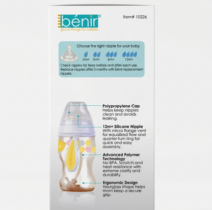 Benir PPSU Anti-Colic Baby Feeding Bottle - 12oz / 360ml