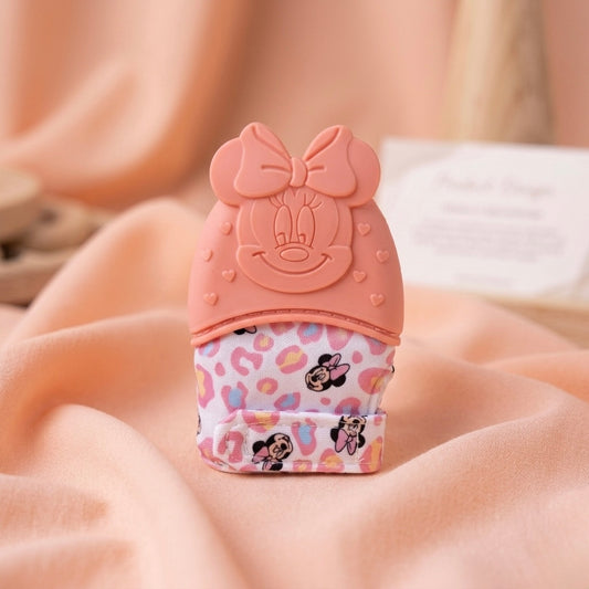 Artisanal Soft-Fabric Silicone Mitten Teether