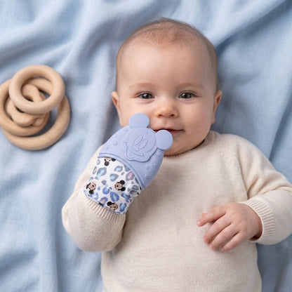 Artisanal Soft-Fabric Silicone Mitten Teether