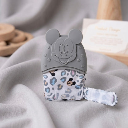 Artisanal Soft-Fabric Silicone Mitten Teether