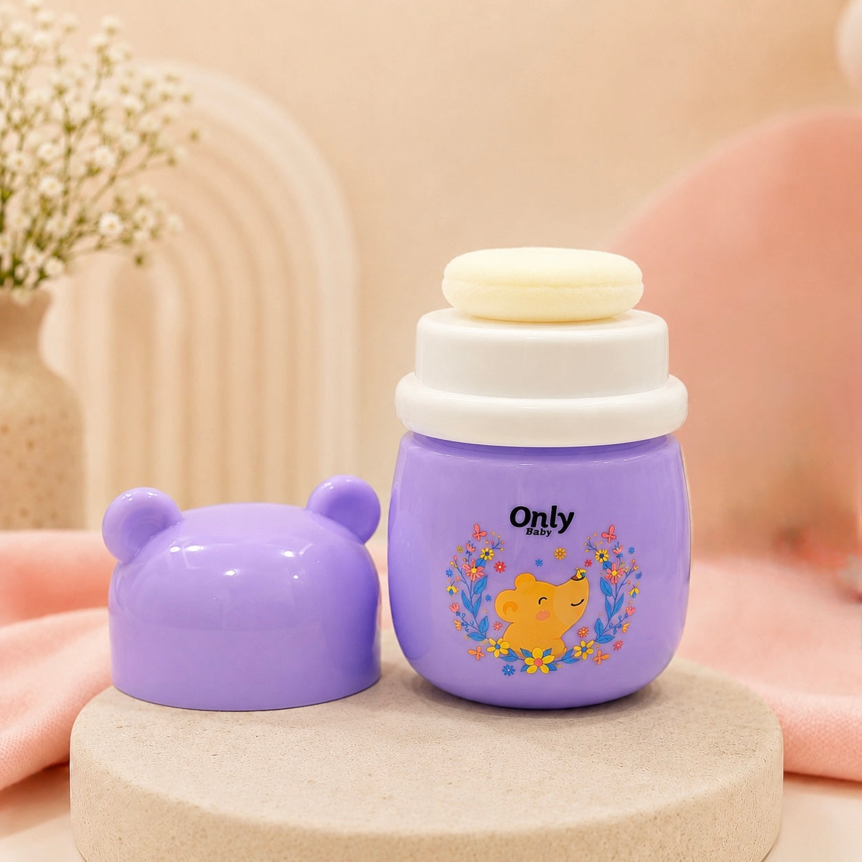 Baby Powder Puff Container