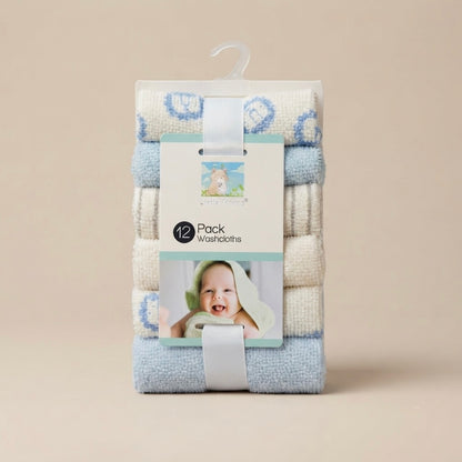 Blue Breeze Baby Washcloths – Pack of 12