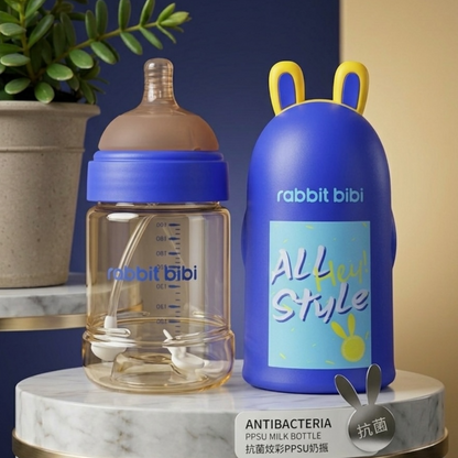 Rabbit Bibi Premium Antibacterial PPSU Feeding Bottle – 240ml