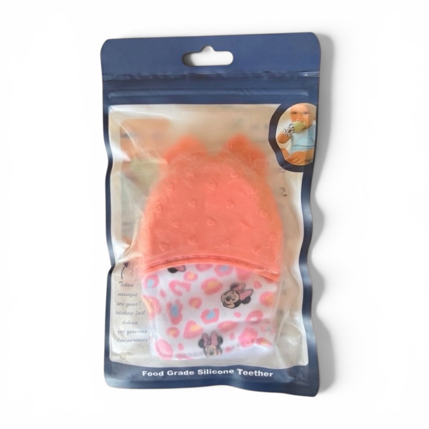 Artisanal Soft-Fabric Silicone Mitten Teether