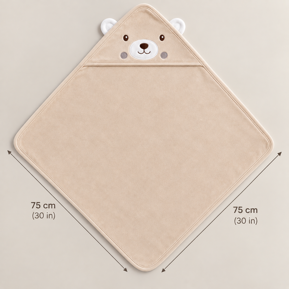 Bear Bliss Hooded Velvet Wrapping Sheet