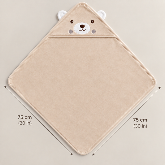 Bear Bliss Hooded Velvet Wrapping Sheet