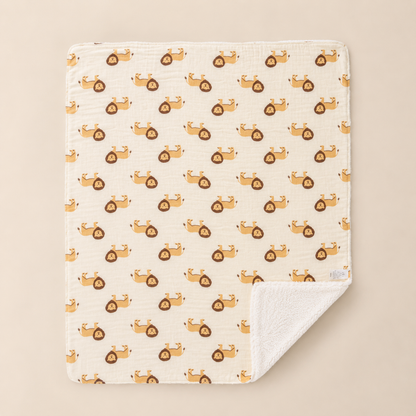 Little Lion Signature Feather-Soft Blanket