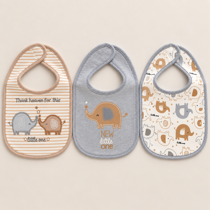 Elephant Harmony Bibs & Socks – 5 Piece Set