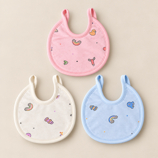 Pastel Joy Infant Bibs – Pack of 3