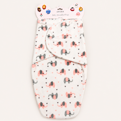 Elephant Embrace Soft Fleece Baby Swaddle