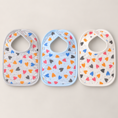 Happy Hearts Bibs – Pack of 3