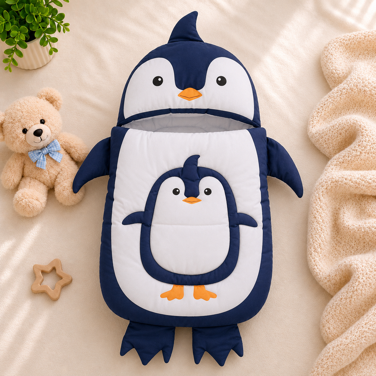 Polar Penguin Baby Carry Nest with Pillow