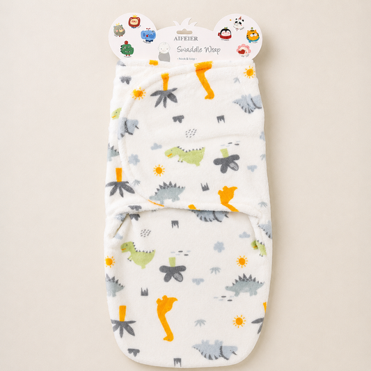 Dino Dreams Soft Fleece Baby Swaddle