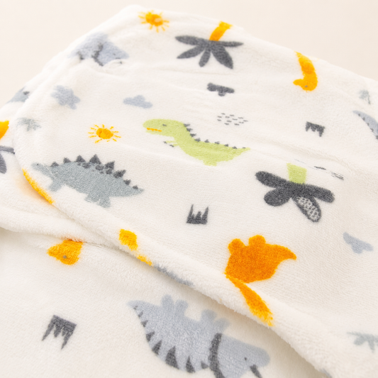 Dino Dreams Soft Fleece Baby Swaddle
