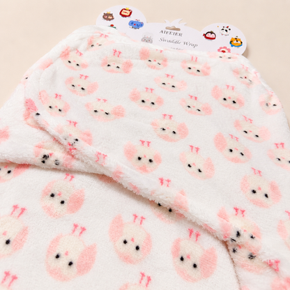 Pink Bird Soft Fleece Baby Swaddle