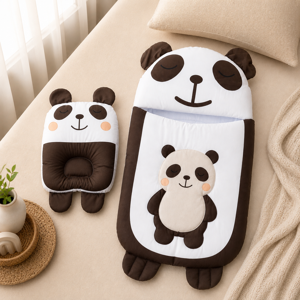 Dreamy Panda Baby Carry Nest with Pillow