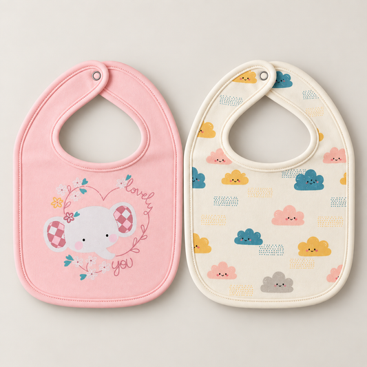 Pretty Pals Bibs & Comfy Character Socks – 4 Piece Set