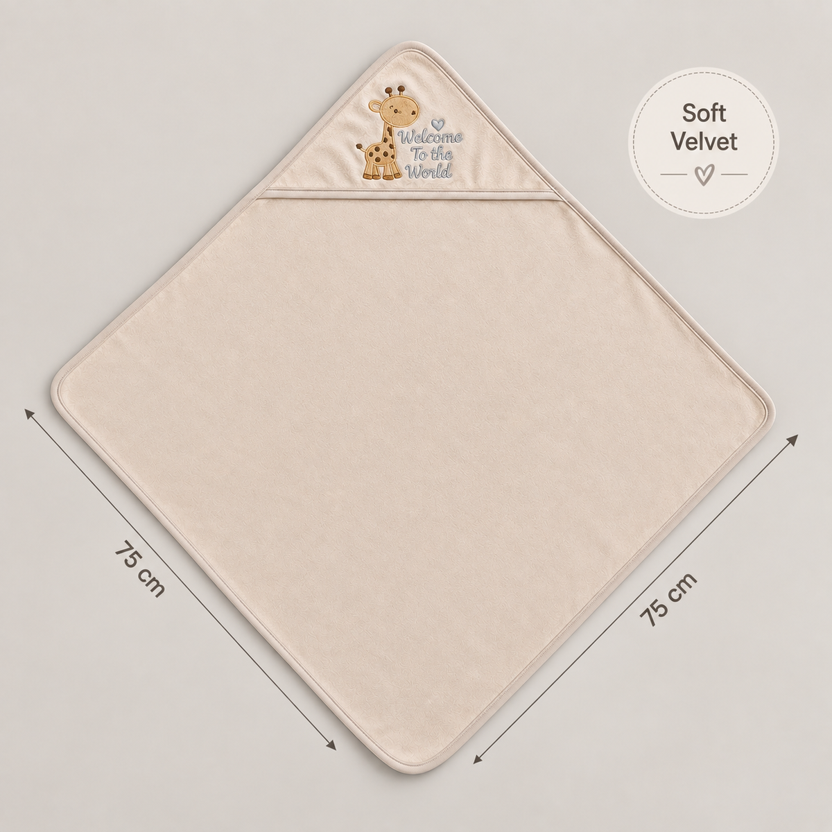 Giraffe Grace Hooded Velvet Wrapping Sheet