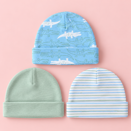 River Breeze Baby Caps – Pack of 3