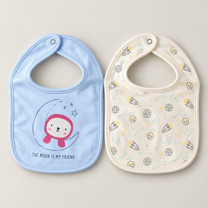 Moonlight Bibs & Comfy Character Socks – 4 Piece Set